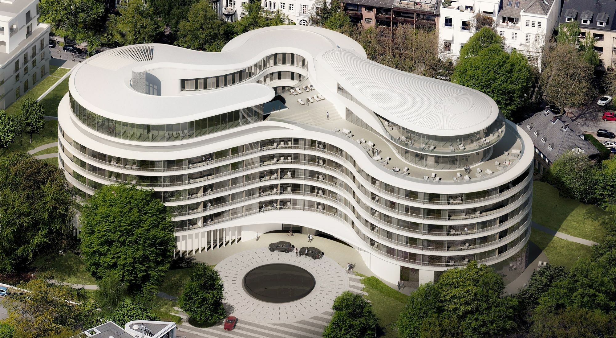 The Fontenay Хамбург Екстериор снимка The new building of the University of Applied Sciences